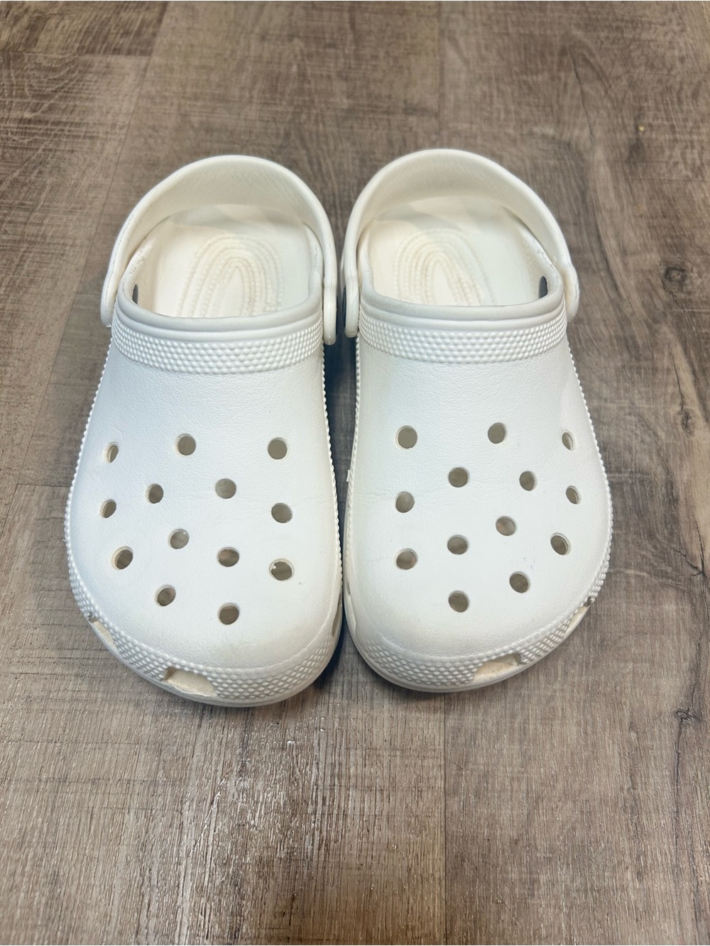 CROCS Kids White Classic Clog with Vent Holes